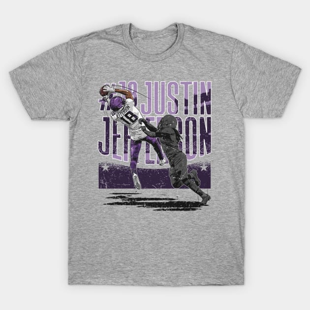 Justin Jefferson Minnesota Catch T-Shirt by MASTER_SHAOLIN